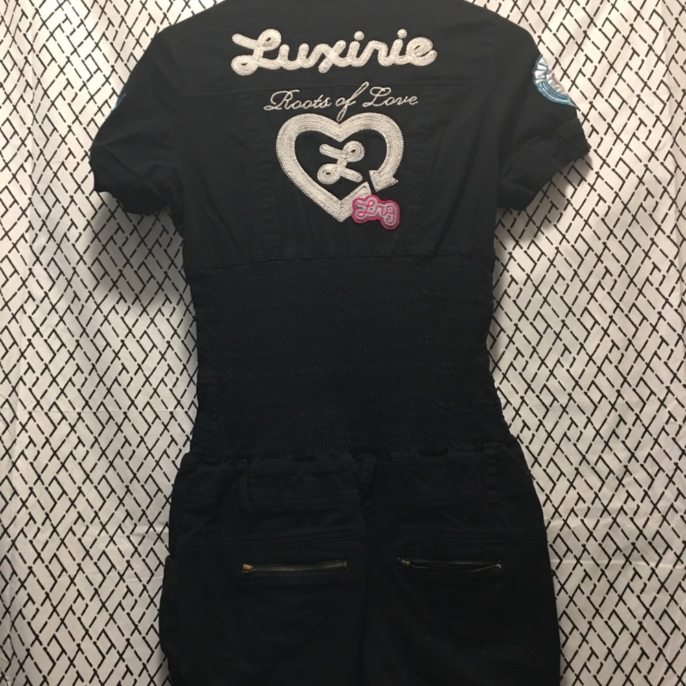 Black and gold shorts jumpsuit!!